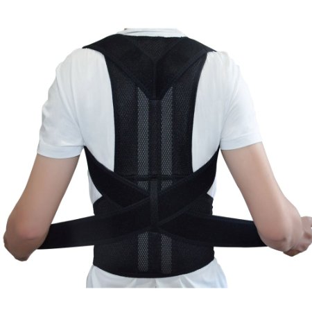 Adjustable Back Support Posture Corrector Brace Posture Correction Belt for Men Women Back Shoulder Support Belt L