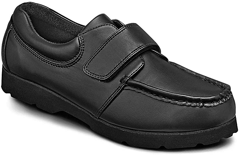 Carol Wright Gifts Men's Velcro Strap Shoes | Men's Velcro Walking Shoes, Color Black, Size 11 (Extra Wide), Black, Size 11 (Extra Wide)