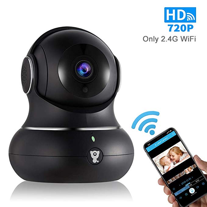 720P WiFi IP Indoor Home Camera - Littlelf Panoramic Security Wireless Pet Camera, Baby Monitor with 2-Way Audio, Night Vision, Remote with iOS & Android App, TF Card or Cloud Storage