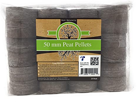 Root Naturally 50mm Peat Pellets - 25 Count