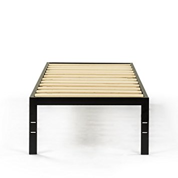 Zinus Modern Studio 14 Inch Platform 1500 Metal Bed Frame / Cot size / 30” x 75” / Mattress Foundation / no Boxspring needed / Wood Slat Support / Good Design Award Winner, Narrow Twin