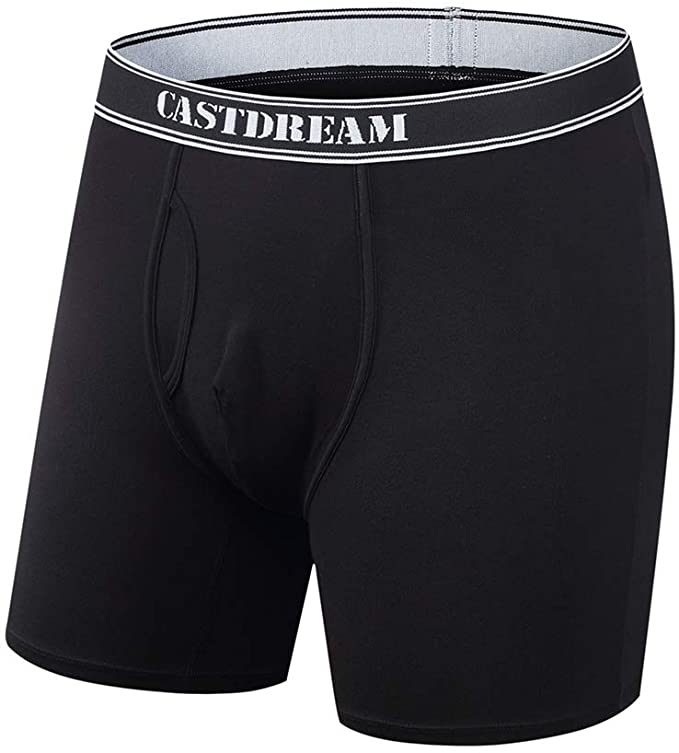 EGOOG Men's Underwear Bamboo Boxer Briefs for Men Pack Fly Front