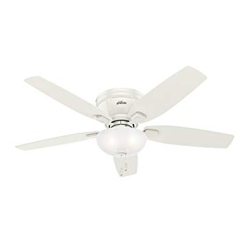 Hunter 53378 Kenbridge 52" Ceiling Fan with Light, Large, Fresh White