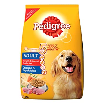Pedigree Adult Dry Dog Food, Chicken & Vegetables, 20kg Pack
