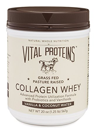 Vital Proteins Pasture-Raised, Grass-Fed Collagen Whey, Advanced Protein Utilization Formula (Vanilla Coconut), 20 oz Canister