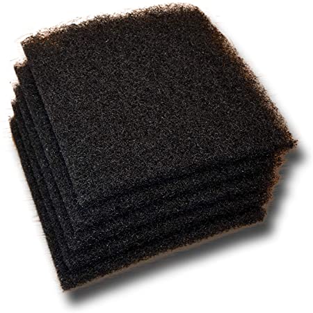 Black Course Filter Media - 5 Pack - 1" x 12" x 12" Pads