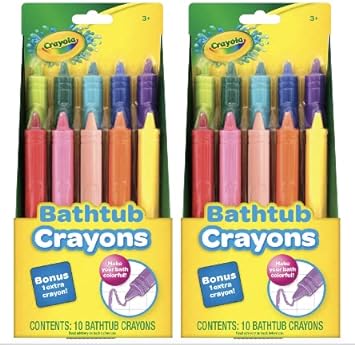 Crayola Taste Beauty Bathtub Markers, Washable Markers for Kids’ Bath Time, 2 pack Bundle