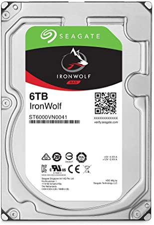 Seagate IronWolf ST6000VN001 6 TB Hard Drive - 3.5" Internal - SATA (SATA/600) - Storage System Device Supported - 7200rpm - 256 MB Buffer