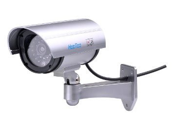 HooToo HT-DC002 IndoorOutdoor Dummy Camera Professional Simulated Surveillance Cam with Blinking Lights Silver