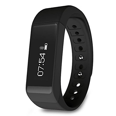 Oumeiou Newest i5 Plus Bluetooth Smart Bracelet Smart Watch Sports Fitness Tracker For Smartphone Pedometer Tracking Calorie Health Sleep Monitor Free Fitness App for Android & IOS