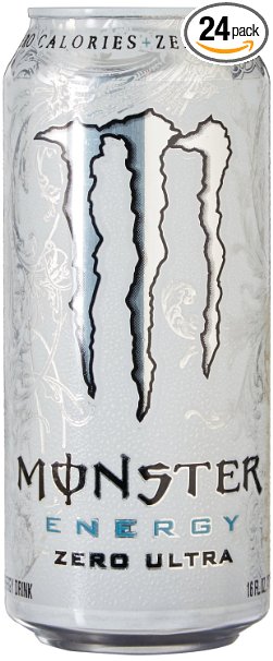 Monster Energy Drink, Zero Ultra, 16 Ounce (Pack of 24)