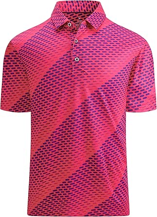 Mens Golf Shirts Short Sleeve Moisture Wicking Dry Fit Performance Athletic Polo Shirt