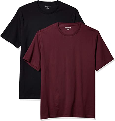 Amazon Essentials Mens 2-Pack Slim-Fit Crewneck T-Shirt