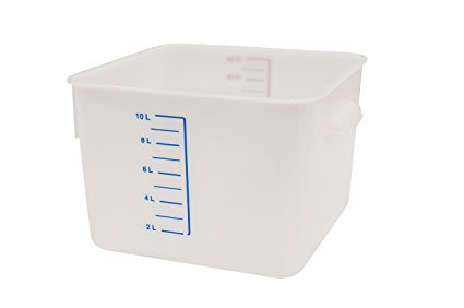 Rubbermaid Commercial Space Saving Food Storage Container, 12-Quart, White, FG9F0700WHT