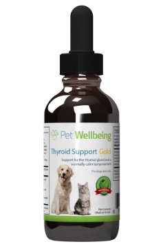 Pet Wellbeing - Thyroid Support Gold for Cats - Natural Support for Thyroid Gland and Normal Calm Temperament in Cats - 2oz(59ml)