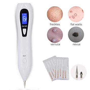 [Newest]Skin Tag Mole Remover Pen,LENK Mole Removal Pen,Spot Eraser Pro for Body Wart Black Mole Skin Tag Dark Sun Age Spot Blemish Tattoo Dot Nevus Freckles Security 6 Strength Levels Removal Tool