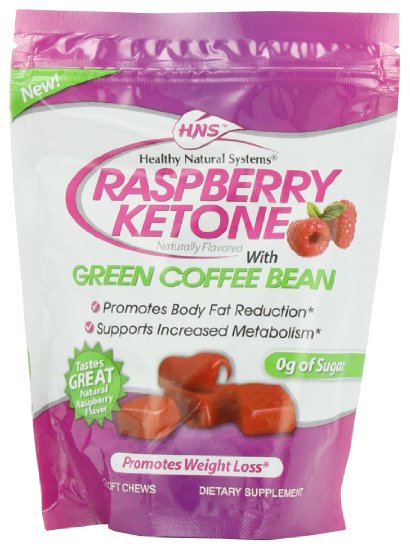 Healthy Natural Systems Diet Supplement, Raspberry Ketone Chews Pouch, 30 Count