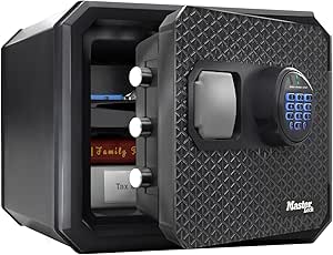 Master Lock Certified Fireproof and Waterproof Safe, 23L, 417 x 348 x 478 mm, Digital Combination with Backlit Keypad, for home and professionals