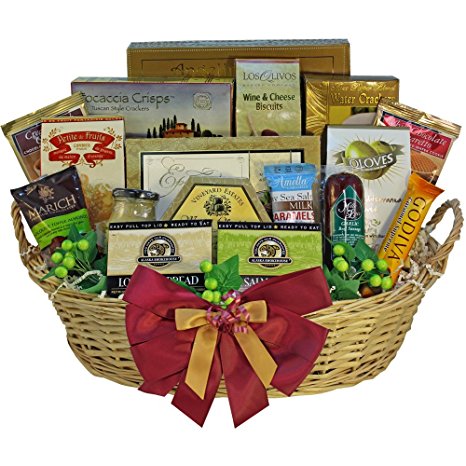 Grand Edition Gourmet Food and Snacks Gift Basket, Large (Chocolate Option)
