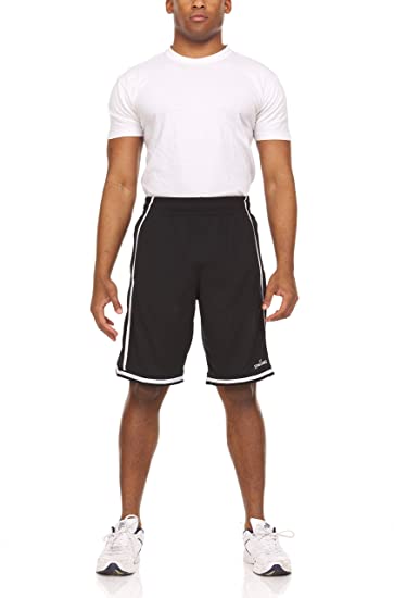 Spalding Mens Active Performance Athletic Workout Shorts Gym Clothes Shorts with 10 inch Inseam