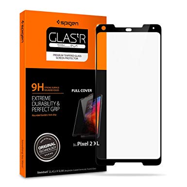 Spigen Pixel 2 XL Screen Protector [ Case Friendly ] Tempered Glass for Google Pixel 2 XL (2017)