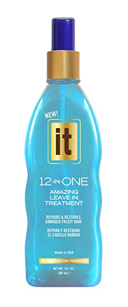 IT 12-in-ONE Amazing Leave In Treatment Spray | Repairs and Restores Damaged Frizzy Hair | Parabens Free, 10.2oz