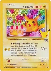 The Pokemon Company International Pokemon Single Card BIRTHDAY PIKACHU Celebrations CLASSIC COLLECTION, Multicolored