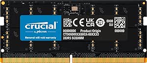 Crucial RAM 16GB DDR5 5600MHz (or 5200MHz or 4800MHz) Laptop Memory CT16G56C46S5