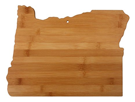 Totally Bamboo State Cutting & Serving Board, Oregon, 100% Bamboo Board for Cooking and Entertaining