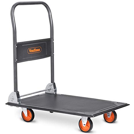 VonHaus 150kg Capacity Platform Truck - Multi-Functional Folding Platform Truck for Easy Transportation / Heavy Lifting