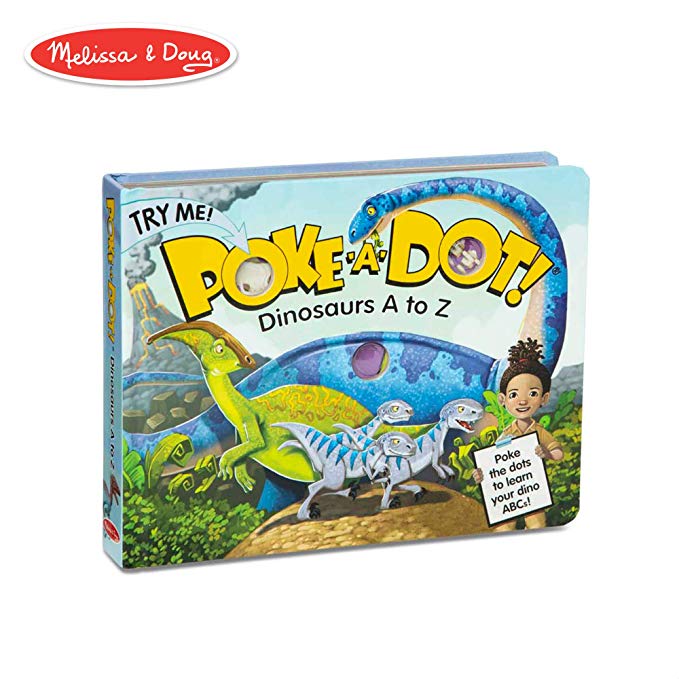 Melissa & Doug Children's Book - Poke-A-Dot: Dinosaurs A To Z (Board Book with Buttons To Pop)