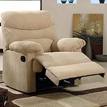 ACME 00626 Arcadia Recliner, Beige Microfiber