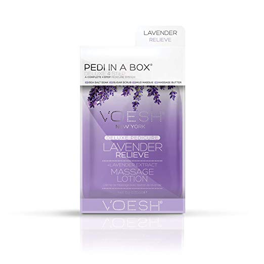 VOESH Pedi In A Box Deluxe 4 Step, Lavender Relieve