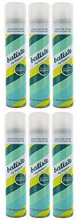 Batiste Dry Shampoo, Clean and Classic Original, 6.73 Fl Oz, Pack of 6