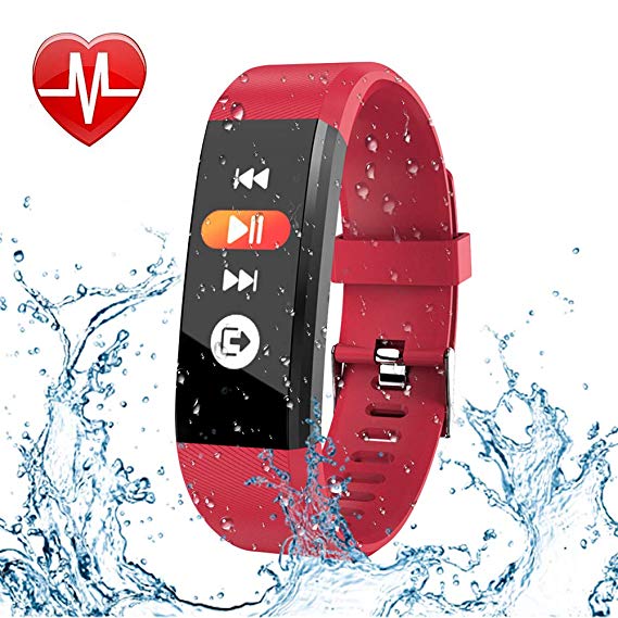 RAYSRAY Fitness Tracker HR, Activity Tracker Watch with Heart Rate Monitor,Pedometer,Sleep Monitor,Step Counter,Calorie Counter,Waterproof Smart Band Kids Women Men for Android & iPhone