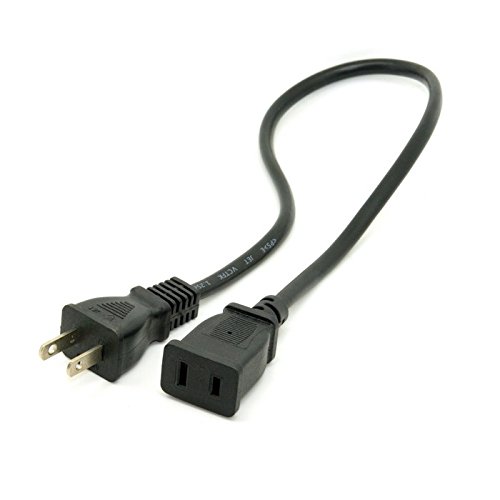 CY USA Outlet Saver Power Extension Cord Cable 2-prong 2 Outlets for NEMA 5-15P to NEMA 5-15R 50cm by CHENYANG