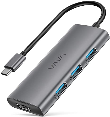 VAVA USB C Hub, 7-in-1 USB C Adapter for MacBook/Pro/Air, with 3 USB 3.0 Ports, 4K USB-C to HDMI, SD/TF Cards Reader, 100W Power Delivery Charging Port for iPad Pro/Chromebook/Type C Windows Laptops