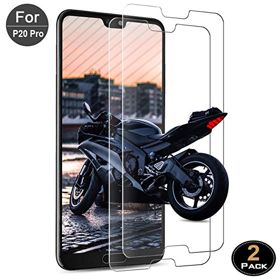 Huawei P20 Pro Screen Protector, ONSON Screen Protector for Huawei P20 Pro Armored Film Screen Protector Tempered Glass 9H Hardness, Anti-scratch, Easy Attach[2 Pack]