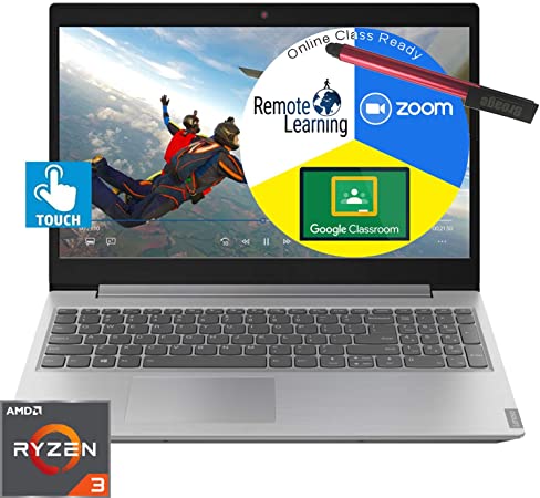 Lenovo IdeaPad L340 15.6" Touchscreen Laptop Computer_ AMD Ryzen 3 3200U Up to 3.5GHz (Beats i5-7200U)_ 8GB DDR4 RAM_ 256GB PCIe SSD_ DVDRW_ Windows 10_ BROAGE 64GB Flash Stylus_ Online Class Ready