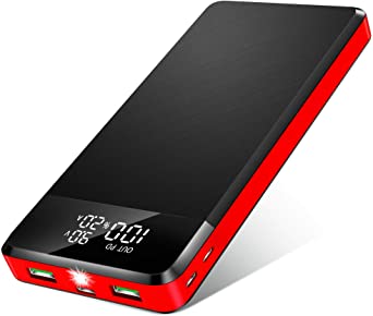 Portable Charger Power Bank 30000mAh, 25W PD3.0 Fast Charging External Battery Pack with 3Input & 3Output Ports LED Display Flashlight, Compatible with Samsung Xiaomi iPad Tablet Smartphones