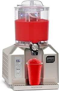 Nostalgia Professional Frozen Slush Machine 2.8 Liter Blender, Premium Quality Smoothies or Slushies for Kitchen Countertops and at-Home Bars, Stainless Steel