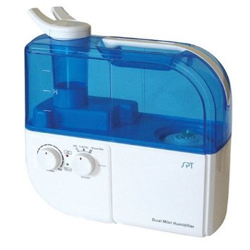 SPT SU-4010 Ultrasonic Dual-Mist WarmCool Humidifier with Ion Exchange Filter - Blue