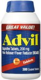 Advil Tablets  Ibuprofen  200 mg 300 Coated Tablets