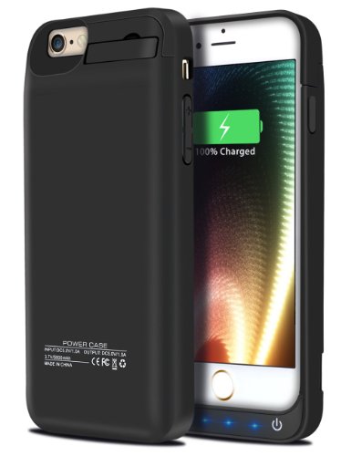 iPhone 6S Battery Case, HianDier 5800mAh Rechargeable External Battery Case iPhone 6 / 6S Power Bank Case Battery Pack Portable Charger Charging Case for Apple iPhone 6 / 6s (4.7 inch)-Black
