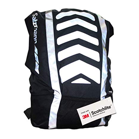 Salzmann 3M Reflective Rucksack Cover, Backpack Cover, Bag Rain Cover, High Visibility, Waterproof, Rainproof, ideal for Cycling and Running