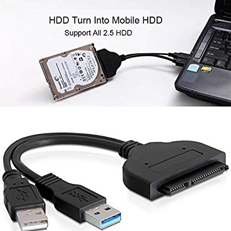 EkoBuy® USB 3.0 to 2.5 inch SATA III Hard Drive / SSD Adapter Cable Backward USB 2.0 Compatible