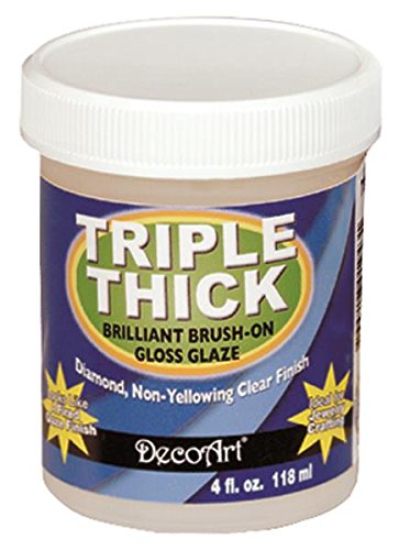 DecoArt TG01-10 Triple Thick Gloss Glaze, 4-Ounce Triple Thick Gloss Glaze (Jar)