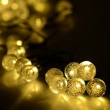 Upgraded InnoGear 50 LED Solar Powered Globe String Lights 289 Ft Crystal Ball Outdoor Waterproof Bubble Decoration Christmas Fairy Light for Garden Fence Wedding Holiday Landscape Warm White