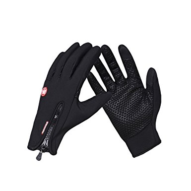 EVILTO Touchscreen Warm Gloves, Anti-slip Water-proof Wind-proof Driving Gloves with Fleece Inner Lining for Winter Outdoor Sports Running Motorcycle Cycling, fits Men and Women