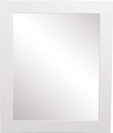 BrandtWorks Wall Mirror, 32" x 36", Pure White
